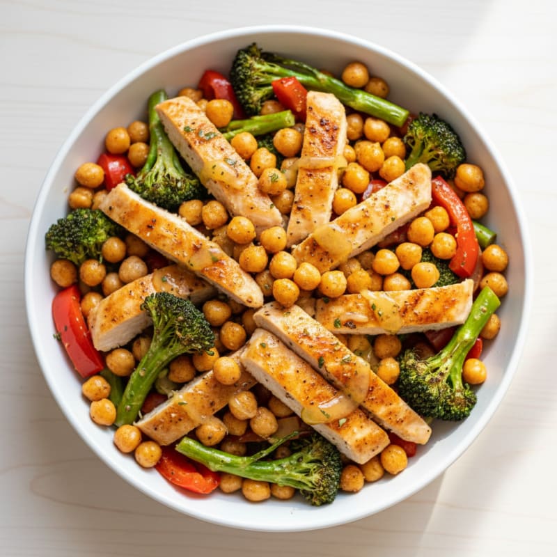 Zesty Roasted Chickpea & Veggie Bowl