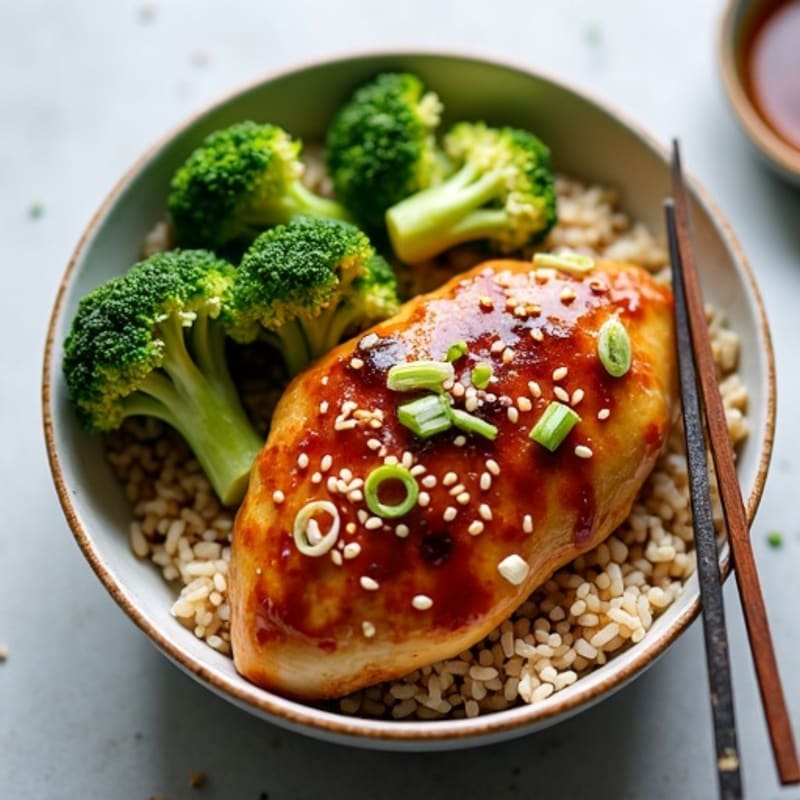 Sticky Ginger-Garlic Teriyaki Chicken Bowl