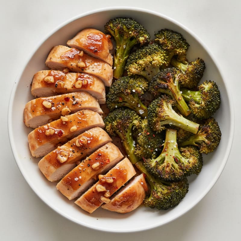 Honey-Garlic Chicken with Roasted Broccoli