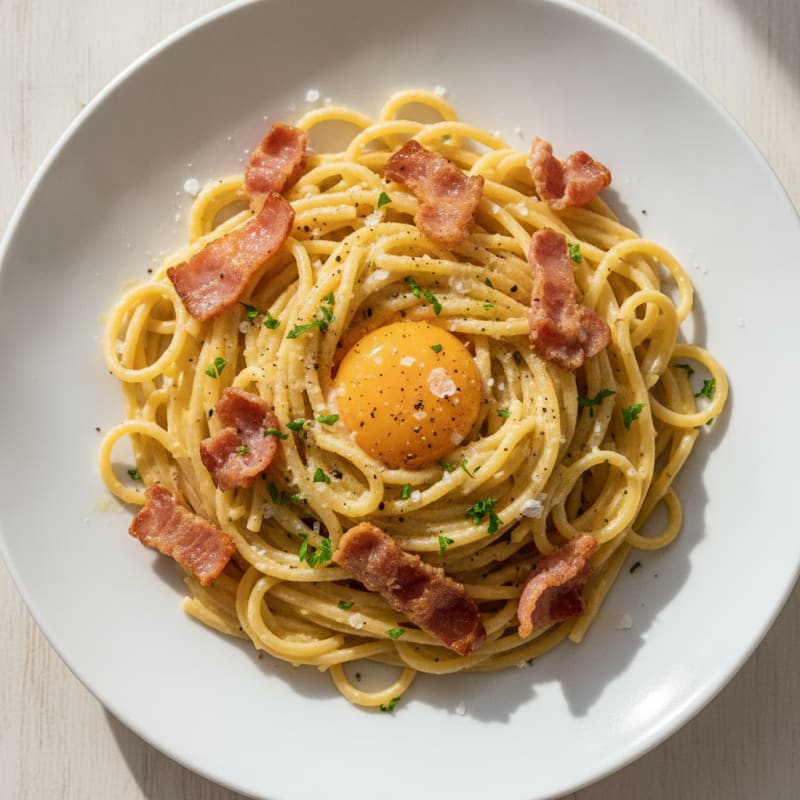 Classic Carbonara with Pancetta and Egg