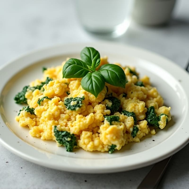 Egg White Spinach Scramble