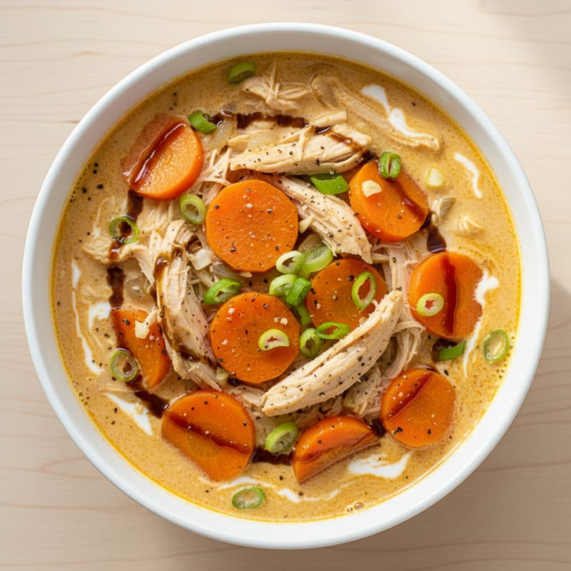 Slow Cooker Ginger-Chicken Carrot Soup