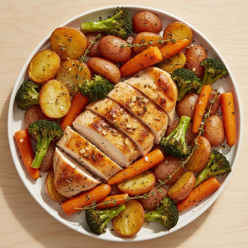 Garlic Herb Roasted Chicken with Vegetables