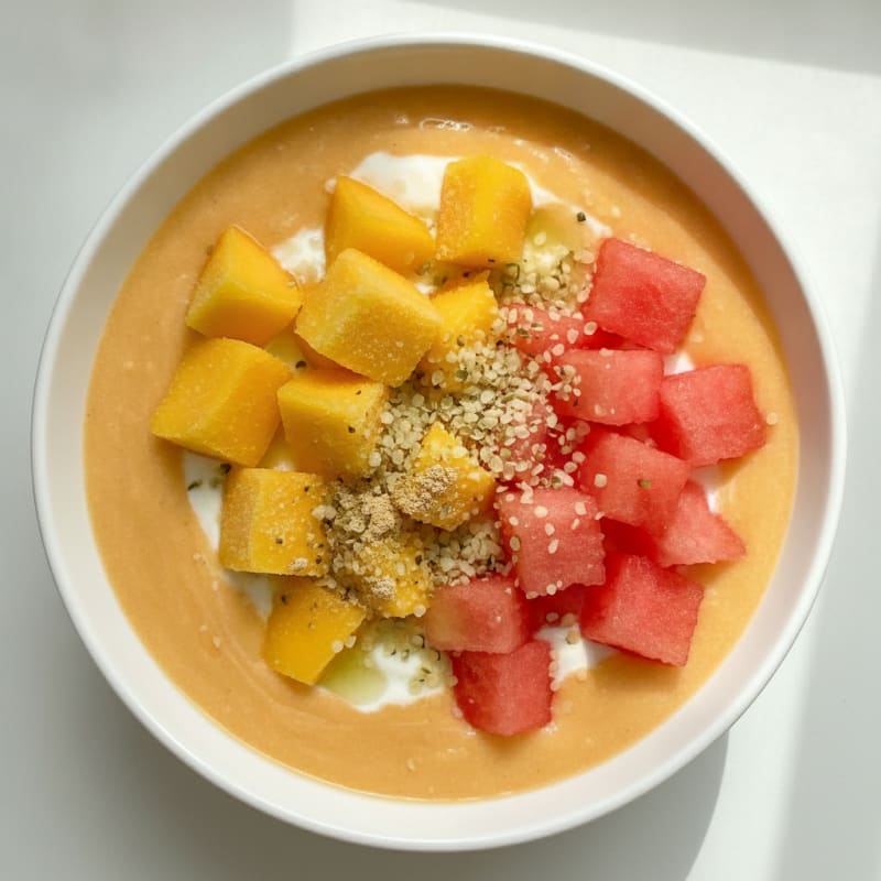 Mango Watermelon Greek Yogurt Smoothie