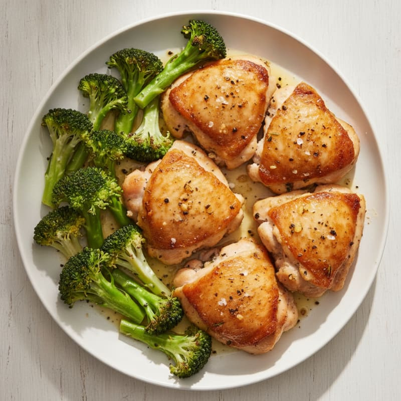 Garlic Herb Roasted Chicken Thighs