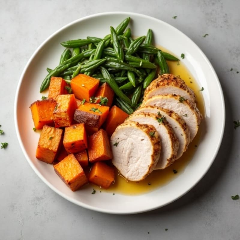 Herb-Roasted Turkey with Sweet Potatoes