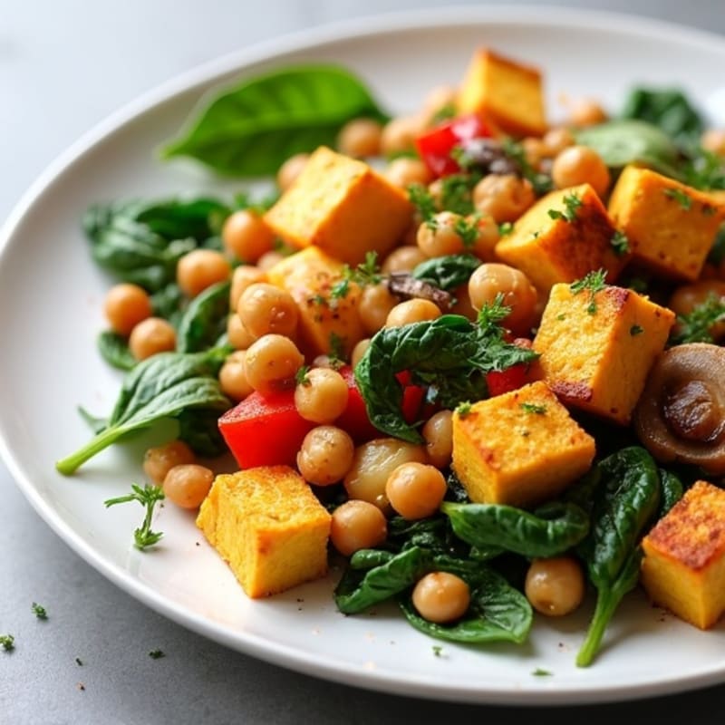 Protein-Packed Tofu Scramble with Roasted Vegetables