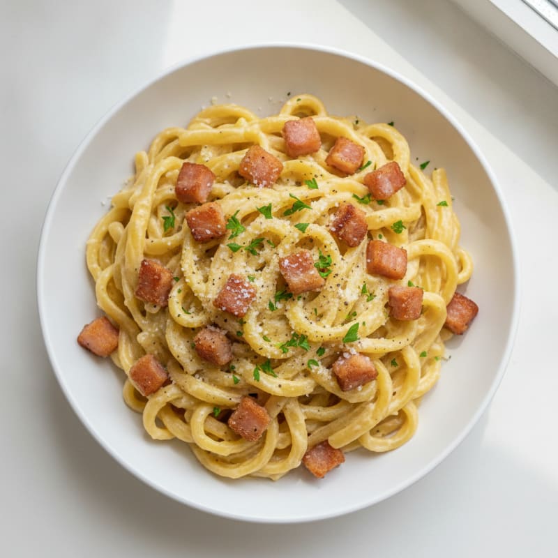 Classic Carbonara with Crispy Pancetta
