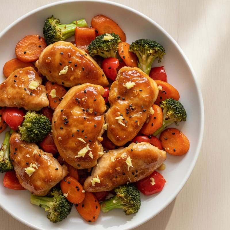Teriyaki Chicken with Roasted Vegetables
