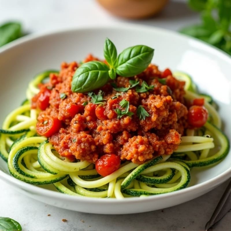 Protein-Packed Turkey Bolognese with Zucchini Noodles
