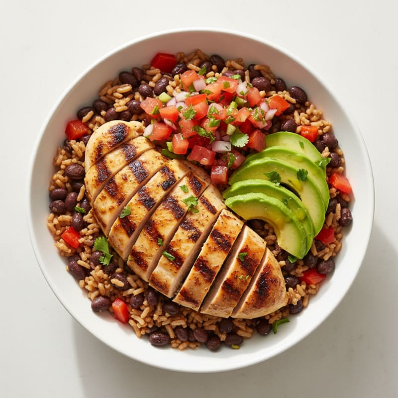 Grilled Chicken and Black Bean Rice Bowl