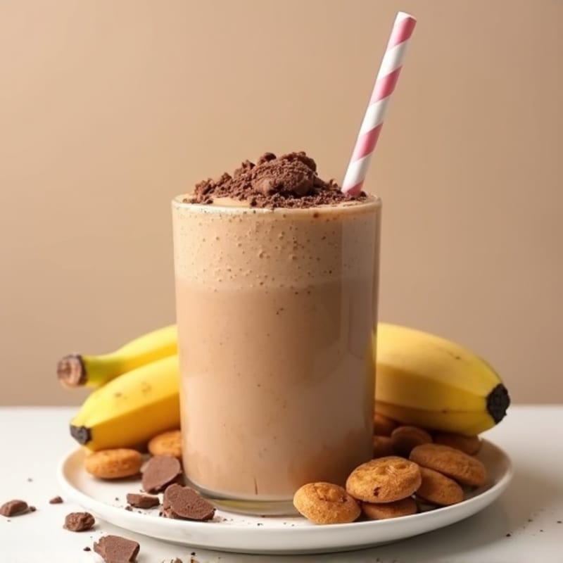 Creamy Peanut Butter Chocolate Protein Smoothie