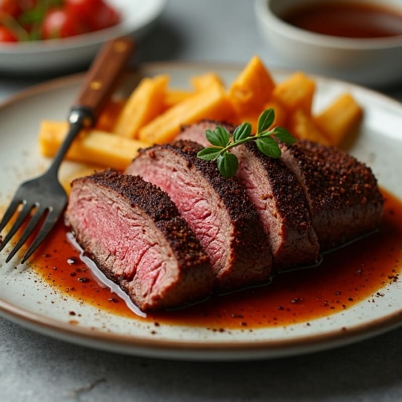 Smoky Coffee-Rubbed Slow Cooked Brisket