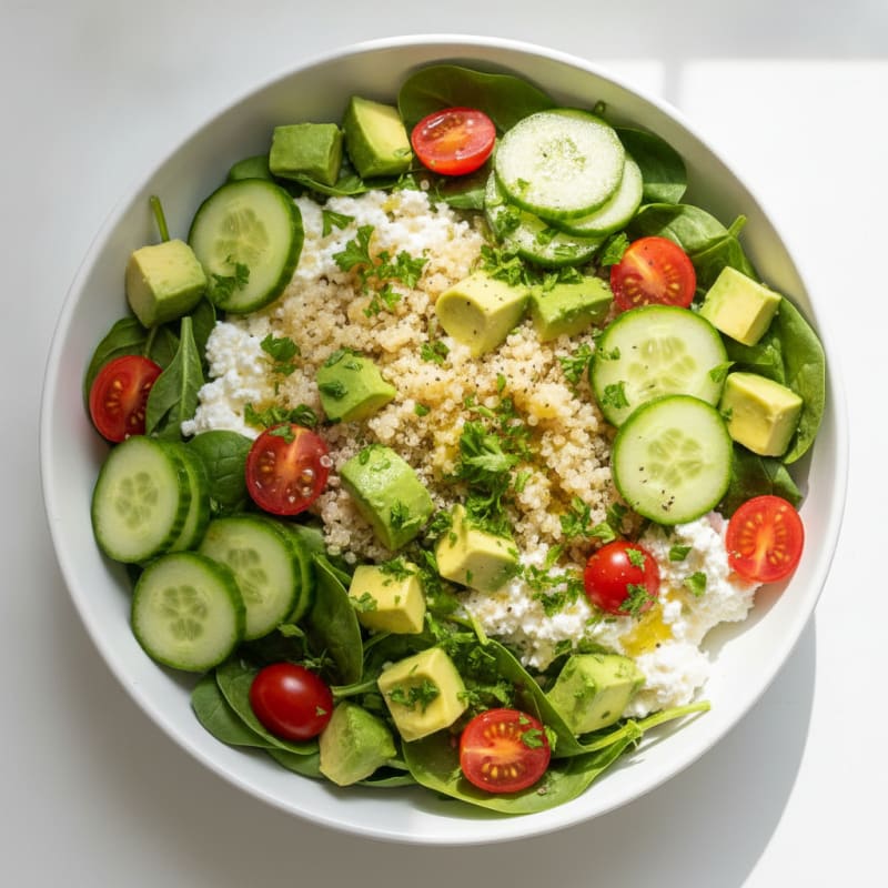 Cottage Cheese Power Bowl with Fresh Vegetables