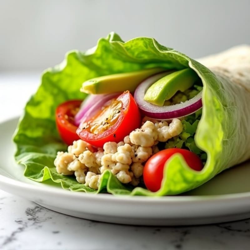Creamy Avocado Turkey Lettuce Wrap