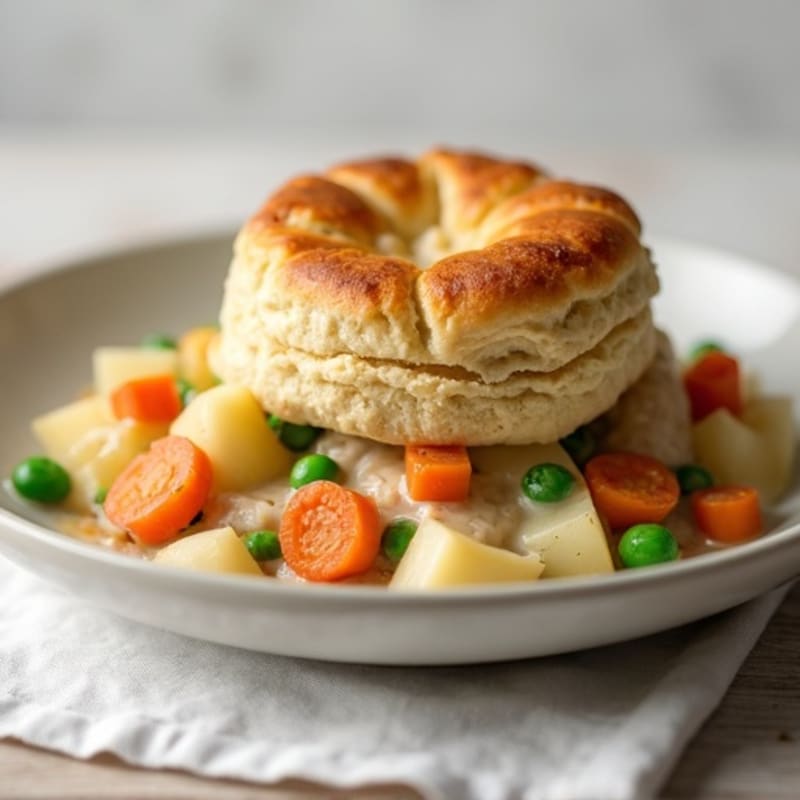 Lightened-Up Creamy Chicken Pot Pie with Root Vegetables