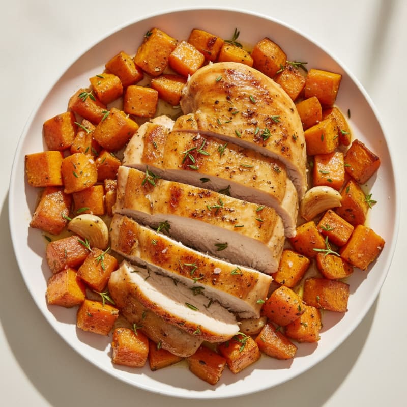 Garlic Herb Roasted Chicken with Root Vegetables