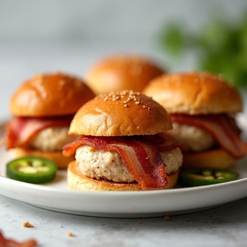 Crispy Bacon-Wrapped Jalapeño Turkey Sliders