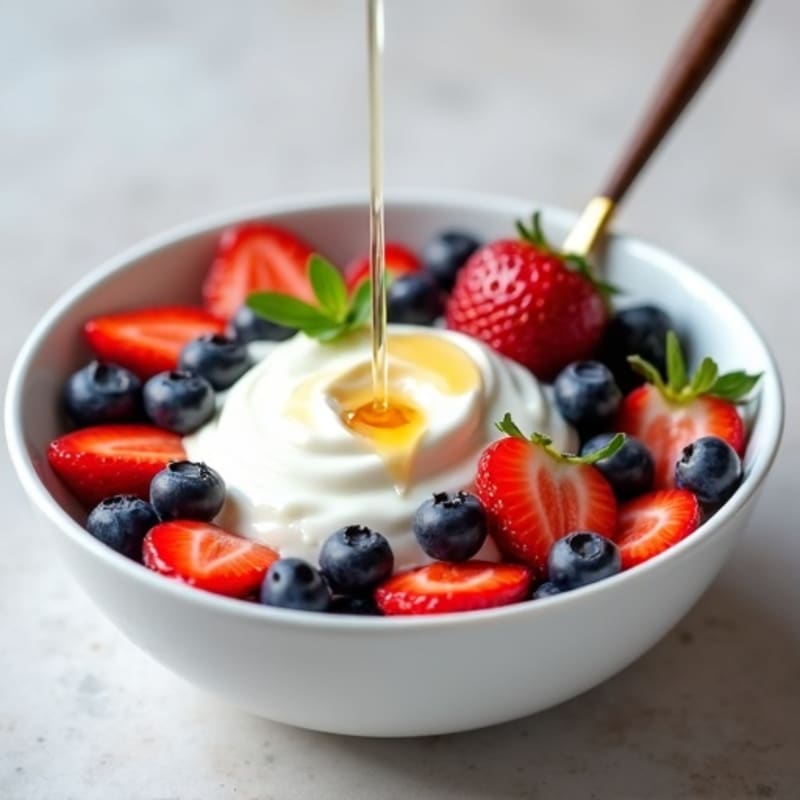 Creamy Low-Calorie Greek Yogurt with Fresh Berries