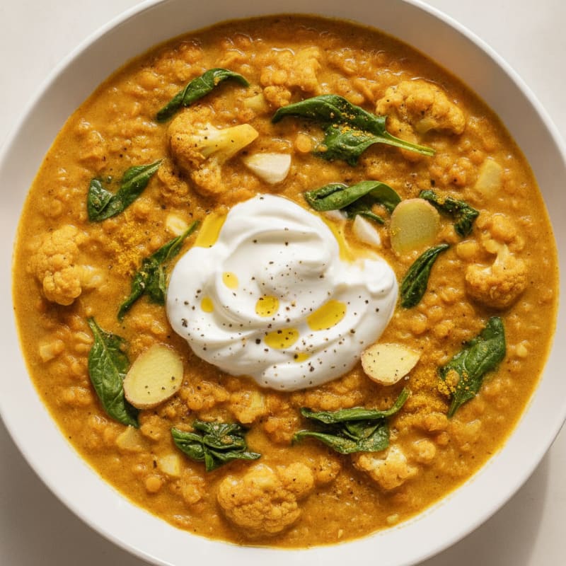 Lentil and Vegetable Curry Bowl