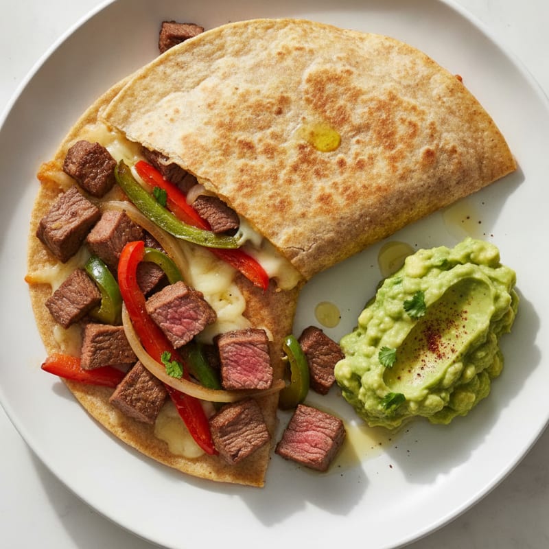 Carne Asada Quesadillas with Guacamole