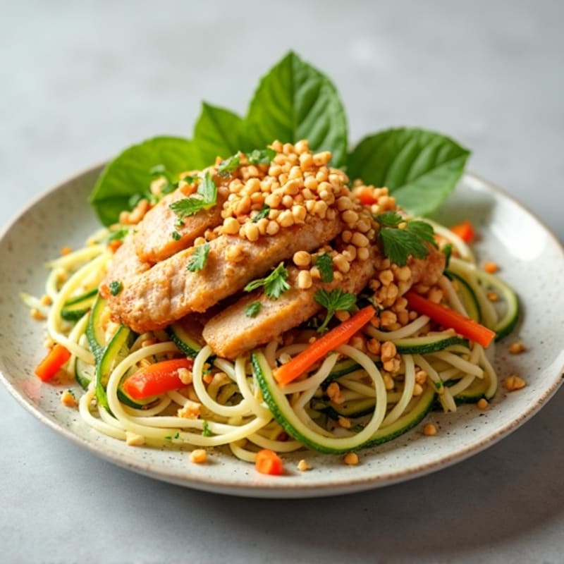 Zucchini Noodle Chicken Pad Thai