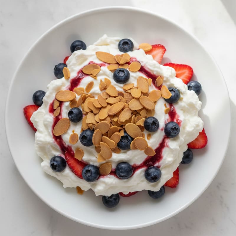 Greek Yogurt Protein Parfait with Berries and Almonds