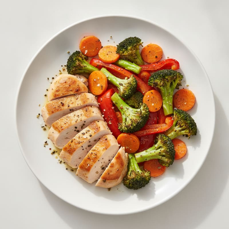 Pan-Seared Chicken with Roasted Vegetables