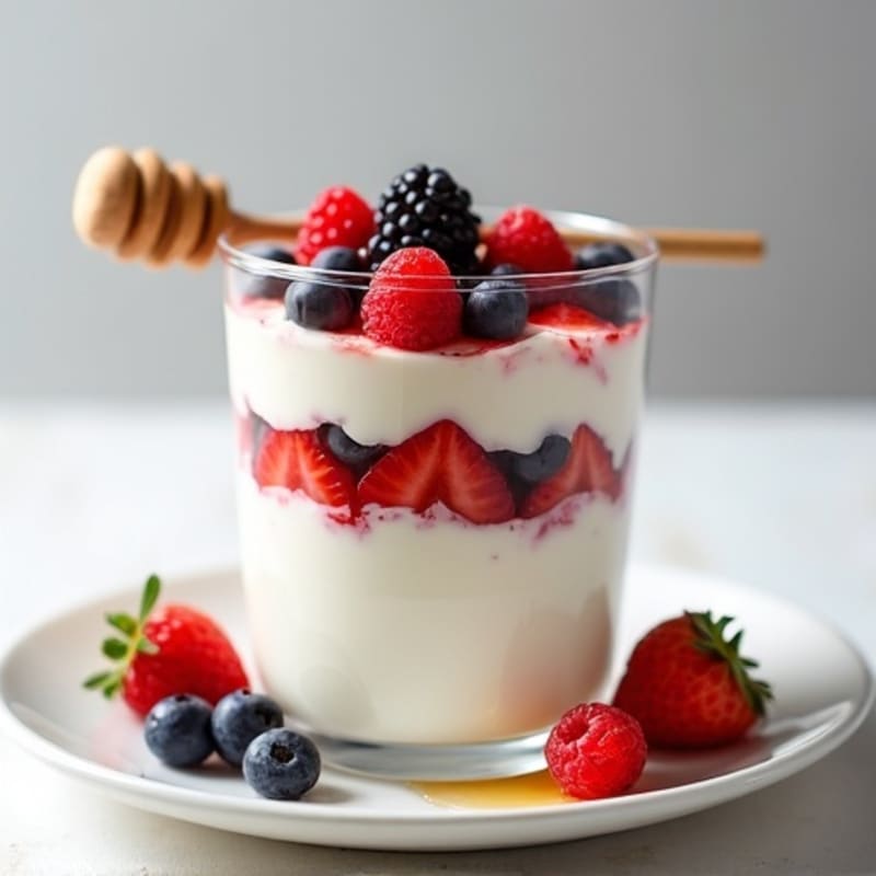 Creamy Greek Yogurt Protein Parfait with Berries