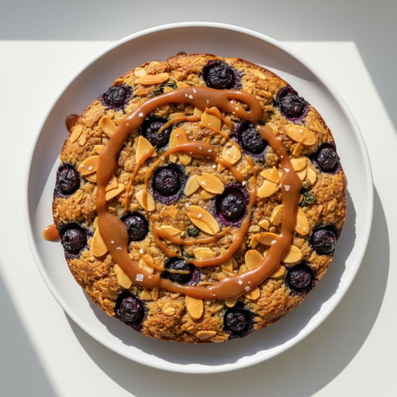 Baked Salted Caramel Blueberry Almond