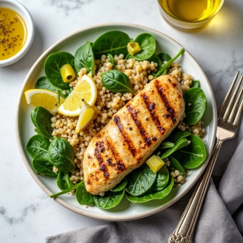 Grilled Chicken and Quinoa Salad with Lemon Vinaigrette