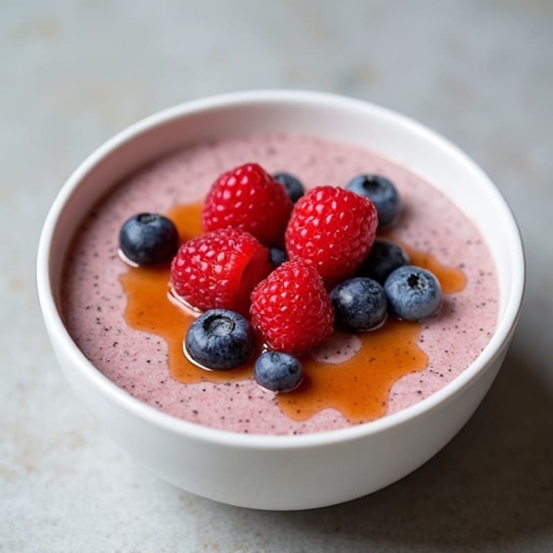 Fresh Berry Chia Pudding with Maple