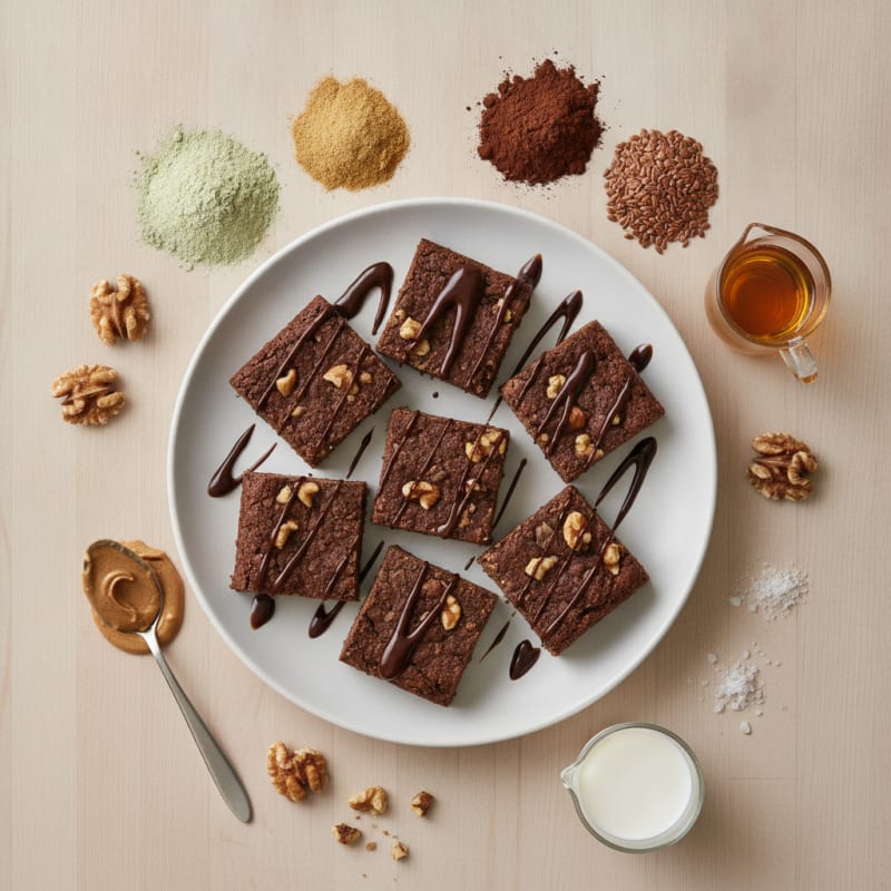 Chocolate Walnut Pea Protein Bars