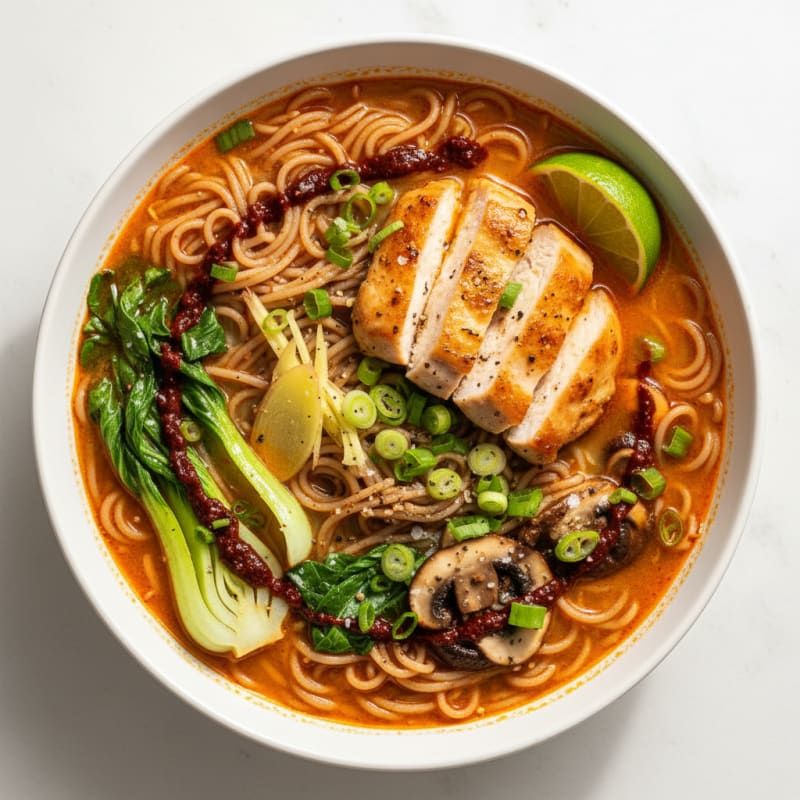 Zesty Spicy Vegetable Ramen Bowl