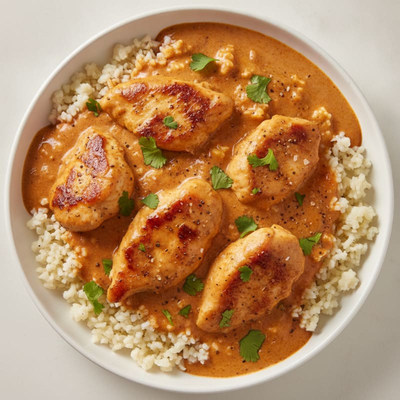 Indian-Spiced Chicken with Tomato Cream Sauce