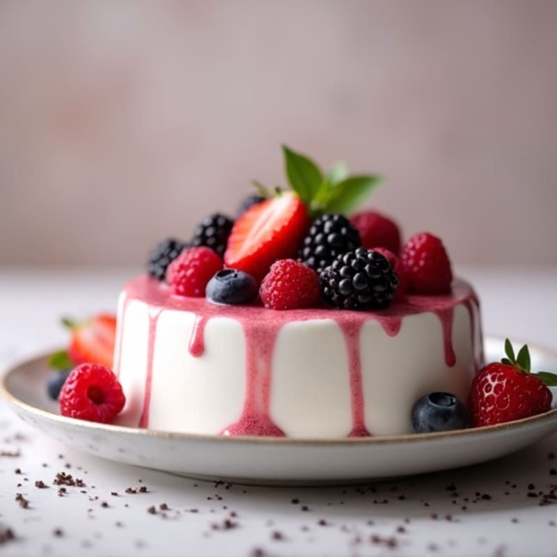 Silky Greek Yogurt Protein Mousse with Mixed Berries