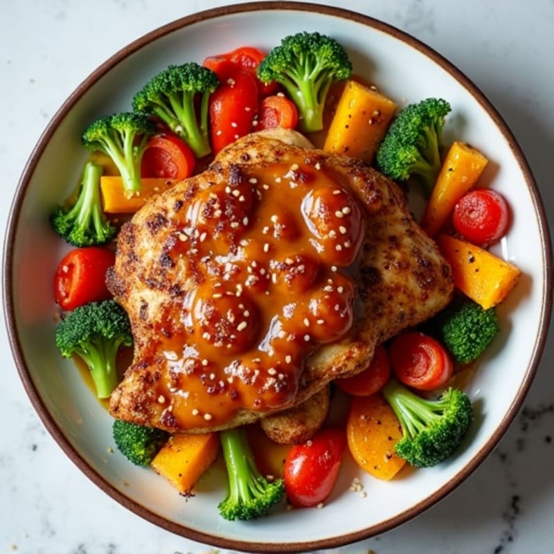 Sheet Pan Teriyaki Chicken and Crispy Roasted Vegetables