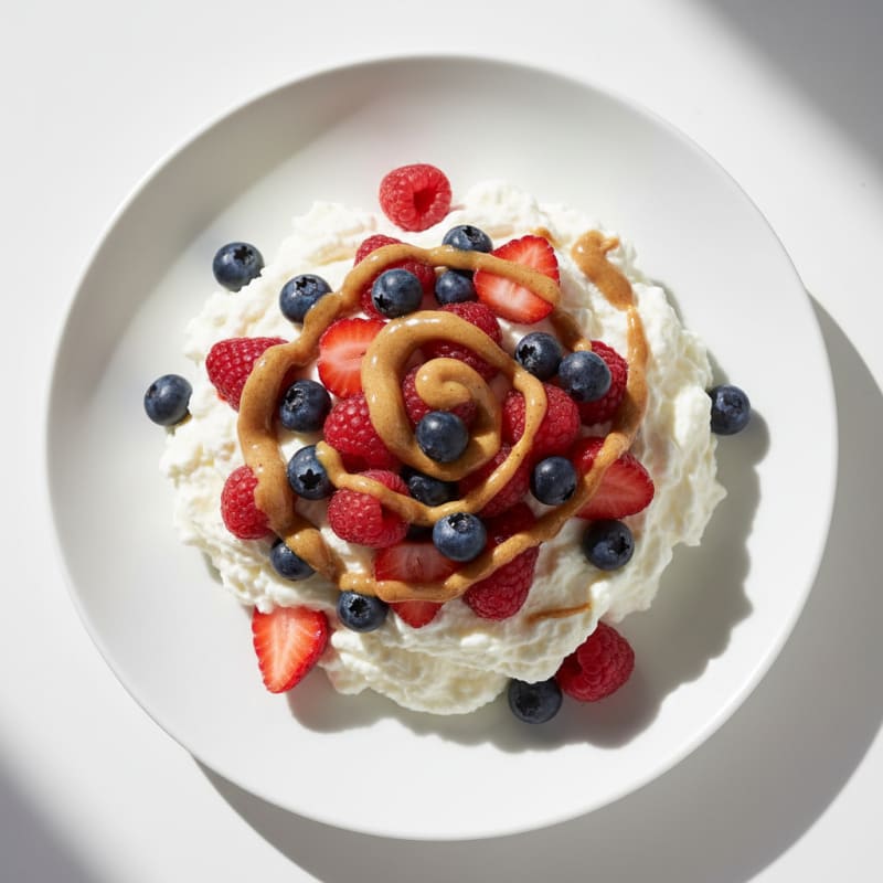 Greek Yogurt Protein Mousse with Mixed Berries