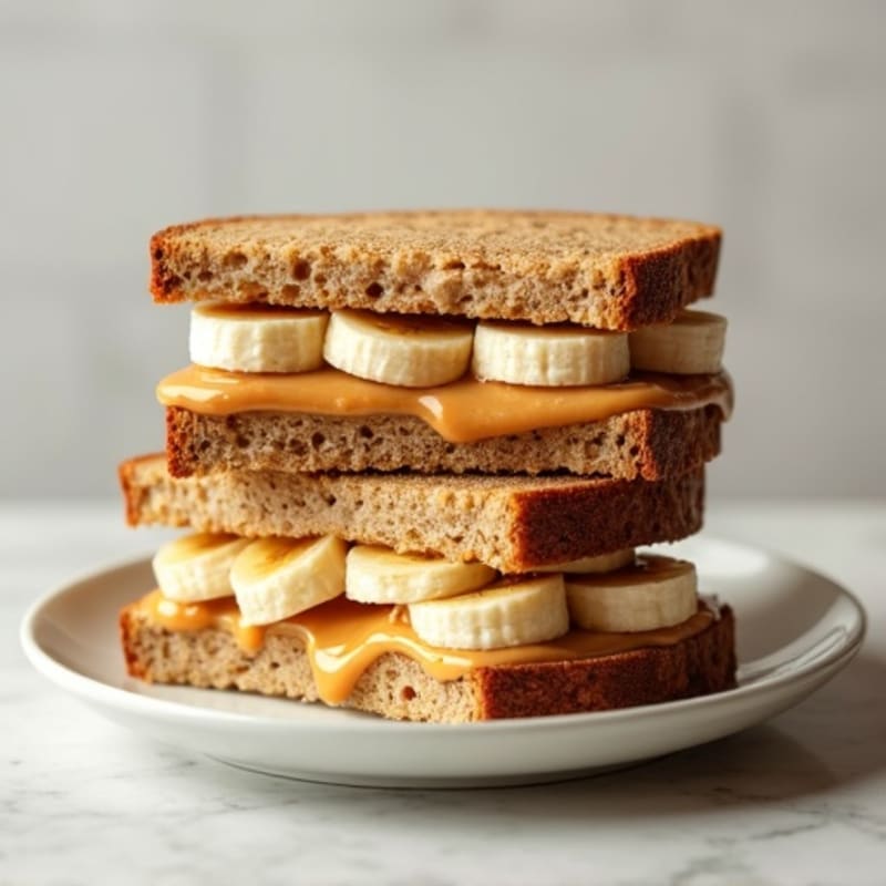 Protein-Packed Almond Butter Banana Sandwich