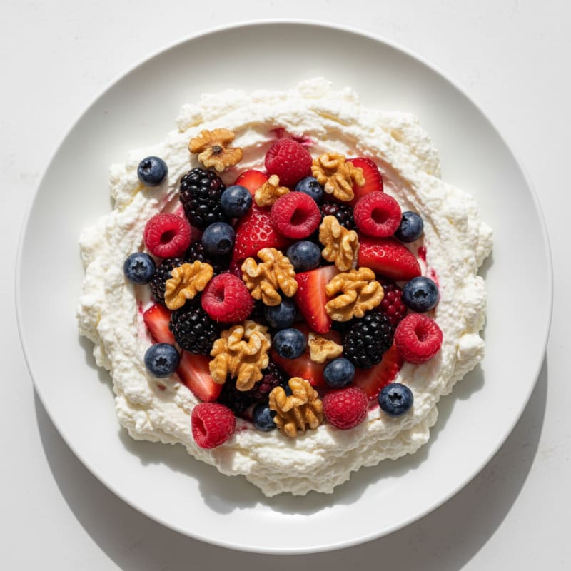 Greek Yogurt Protein Mousse with Berries