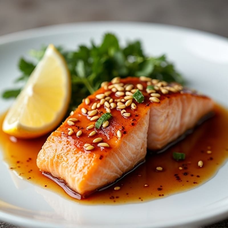 Honey-Ginger Glazed Salmon with Sesame