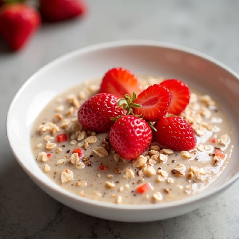 Creamy Strawberry Vanilla Overnight Oats