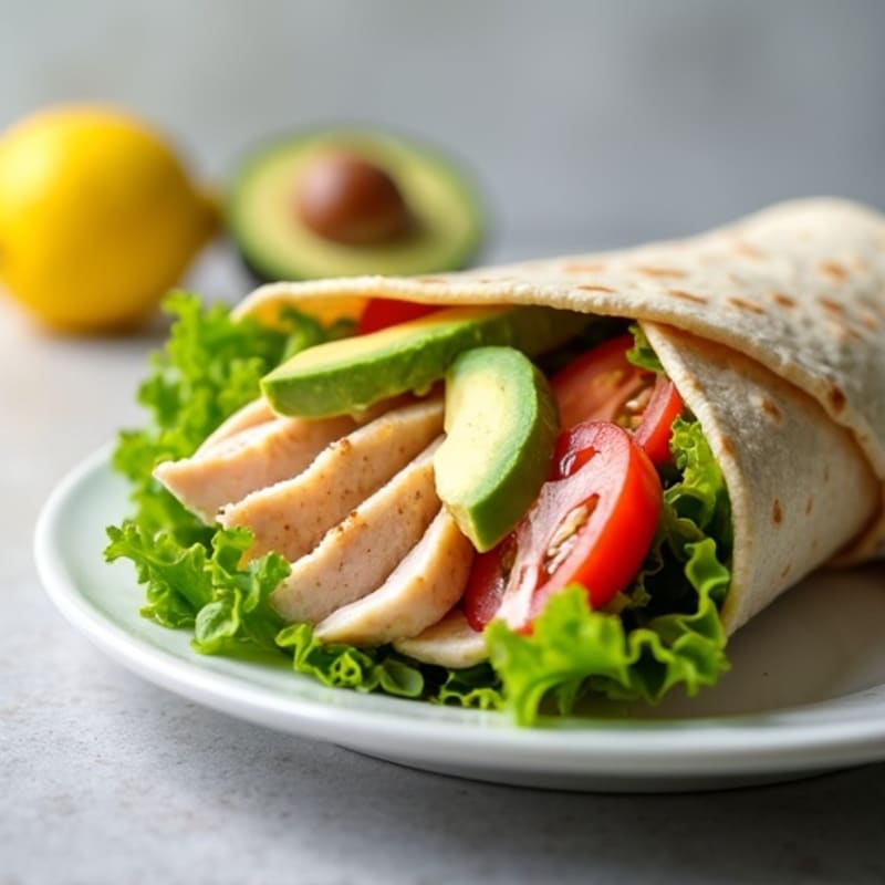 Creamy Avocado Turkey Wrap