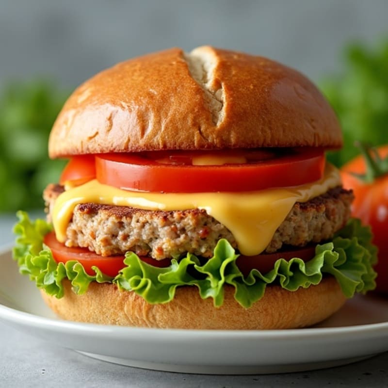 Crispy Baked Mozzarella-Stuffed Turkey Burger
