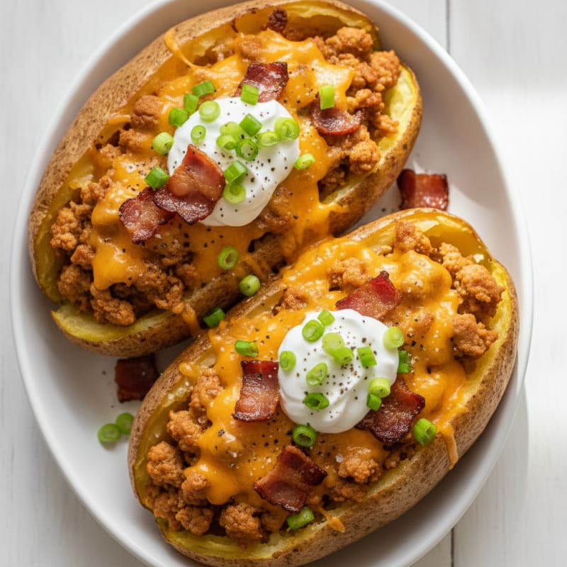 Bacon Cheddar Stuffed Potatoes