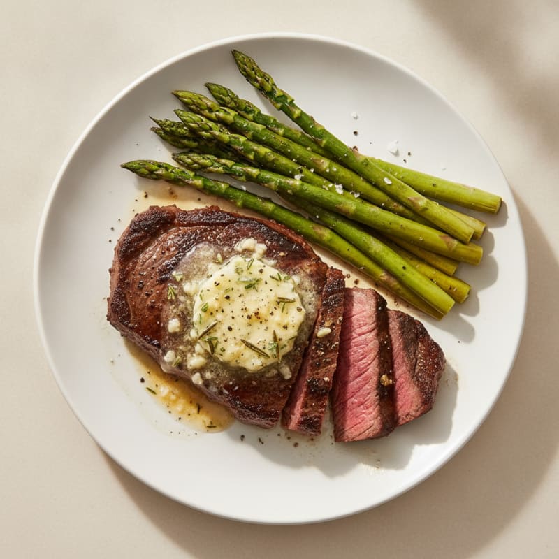 Pan-Seared Steak with Garlic Herb Butter