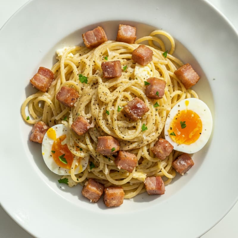 Classic Carbonara with Pancetta and Egg