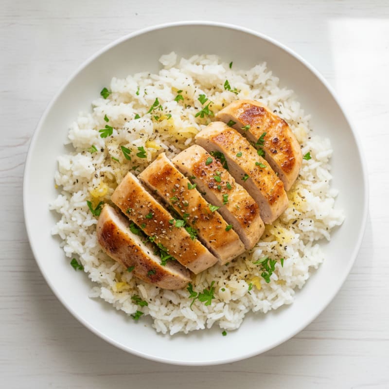 Lemon Herb Chicken and Rice Bowl