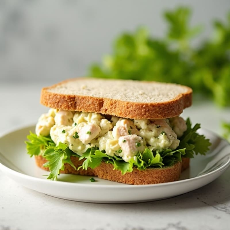 Healthy Creamy Chicken Salad Sandwich
