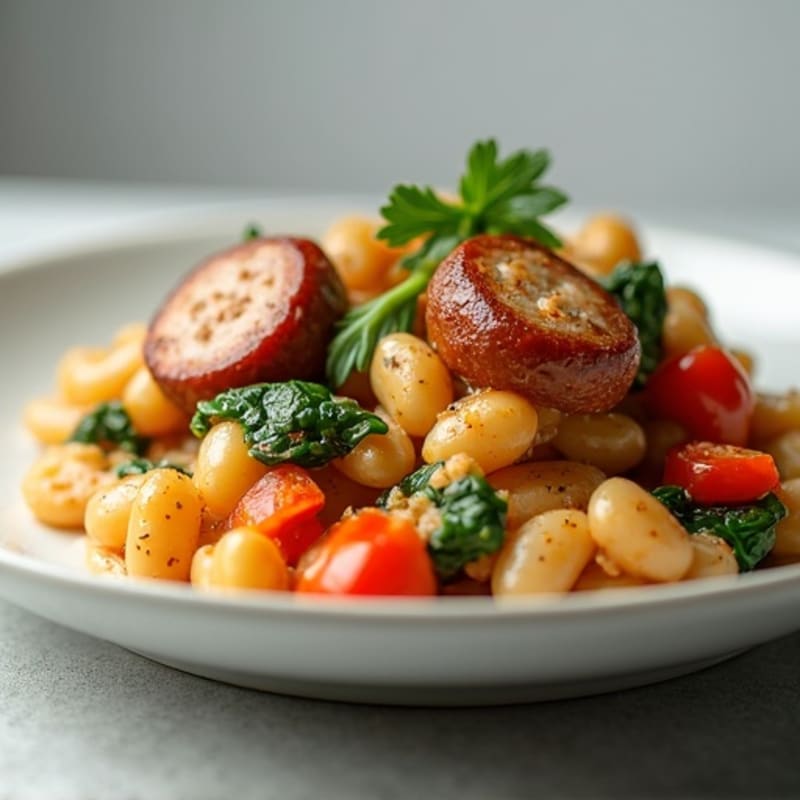 Hearty White Bean and Chicken Sausage Bake
